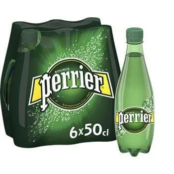 Eau minérale naturelle gazeuse Perrier - 6x50cl