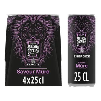 Perrier Energize Blackberry Energy Drink 4x25cl