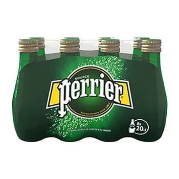 Eau minérale naturelle gazeuse Perrier -Bouteille verre 8x20cl