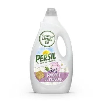 Persil Bouquet de Provence 1.9L liquid detergent offering 38 washes with a fresh floral scent.