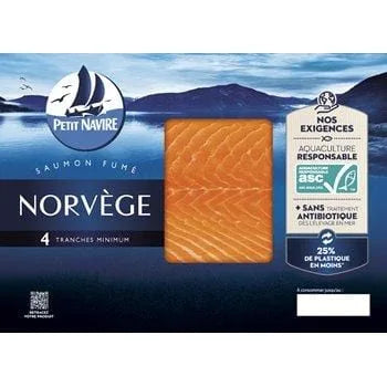 Petit Navire Saumon Norvege (x4) 120g