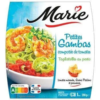 Marie Small Prawns Tagliatelle Pesto Tomato Parmesan 280g
