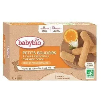 Babybio Small Organic Sweet Orange Boudoirs 120g