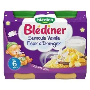 Bledina Blediner Semolina Vanilla Orange Blossom 2x200g