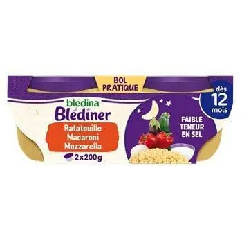 Bledina Blediner Ratatouille Macaroni Mozzarella 2x200g