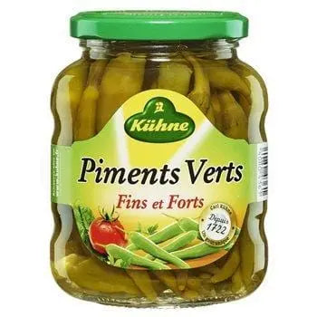 Kühne Green Peppers Fine & Hot 165g