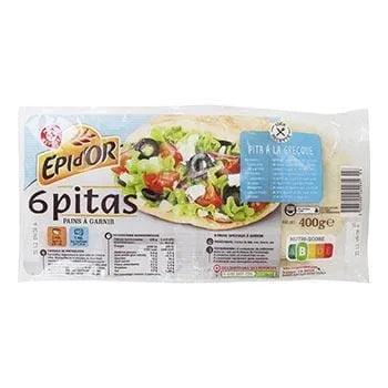 Pain Pitas x6 à garnir - 400g