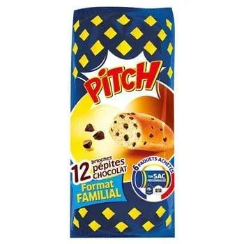 Brioche Pitch Pépites de chocolat x12 - 470g