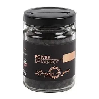 L'Oriigine du Goût Black Kampot Pepper in Grain 50g