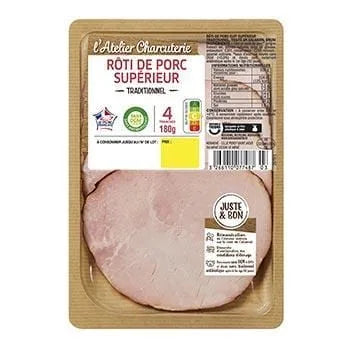 Rôti de porc supérieur L'Atelier Charcuterie x4 -180g