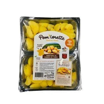 Pommes de terre quartiers crues 3 variétés - 26%mg - 700g