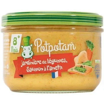 Potpotam Jardiniere de Legumes Saumon Aneth Bio 200g