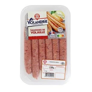 Saucisse de volaille Volandry x6 - 300g