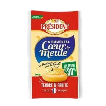 Emmental plaquette Président Sel réduit - 200g