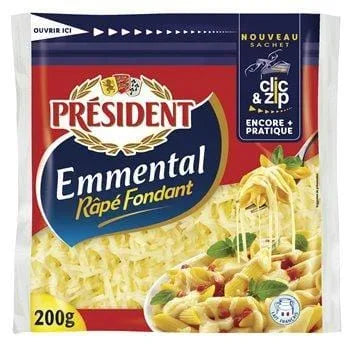 Emmental rapé Président 29%mg - 200g