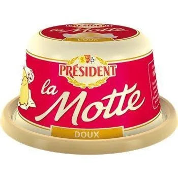 Président La Motte Soft Butter 250g block of spreadable French butter.