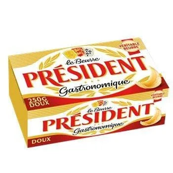 Beurre gastronomique Président Doux - 82%mg - 250g