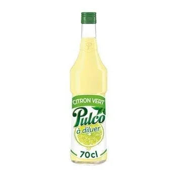 Pulco Lime 70cl bottle of concentrated lime drink for dilution.