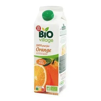 Bio Village Pure Orange Juice With Pulp Organic 1L