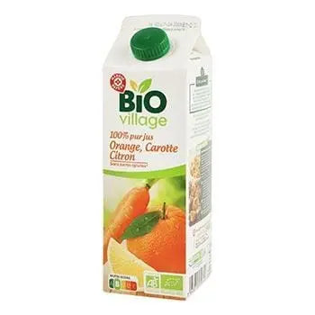 Bio Village Pure Orange Carrot Lemon Juice 1L