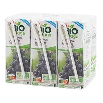 Bio Village Pure Grape Juice Briquettes 6x20cl