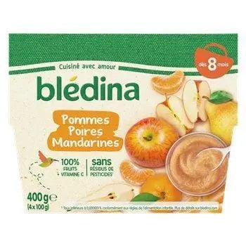 Bledina Puree Apple Pear Tangerine 4x100g
