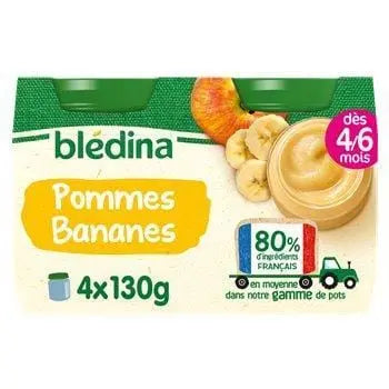 Bledina Puree Apple Banana 4x130g