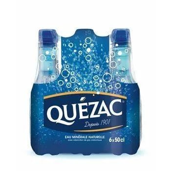 Eau minérale naturelle gazeuse Quézac - 6x50cl
