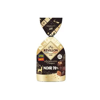 Box of Révillon Dark Chocolates 70% Fairy-Tale 360 g – French dark-chocolate pralines (minimum 70% cocoa) individually wrapped in a gift-style box.