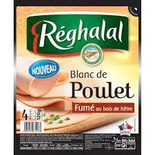 Reghalal Blanc de Poulet Fume (x4) Halal 120g