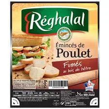 Reghalal Emincés de Poulet Fumes 2x75g