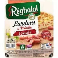 Reghalal Lardons de Volaille Fumees 2x 75 g