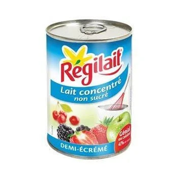 Regilait Lait Concentré Demi Ecrémé Non Sucré  410g