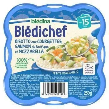Bledina Bledichef Risotto Courgettes Salmon Mozzarella 133g