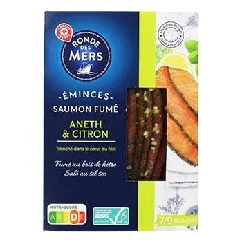 Émincés de saumon fumé ASC Ronde de mers - 100g