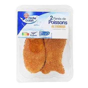 Poissons panés Ronde des Mers Au fromage - MSC - 2x90g