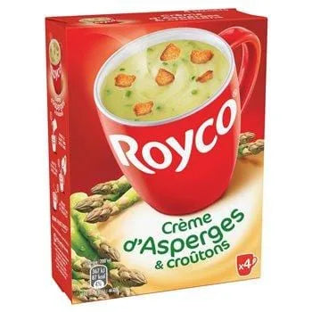 Soupe Crème d'asperges Royco Croûtons - 4x20cl - 60g