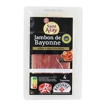 Jambon de Bayonne Saint Azay 4 tranches - 100g
