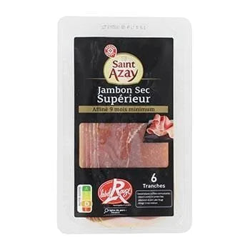 Jambon sec Saint Azay 6 tranches - 150g