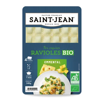 Saint Jean Ravioles Emmental Bio 240g