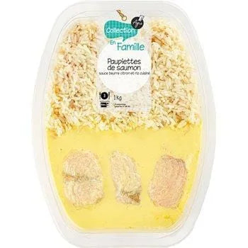 Paupiettes de Saumon Riz   Sauce Crémée au Citron - 1kg