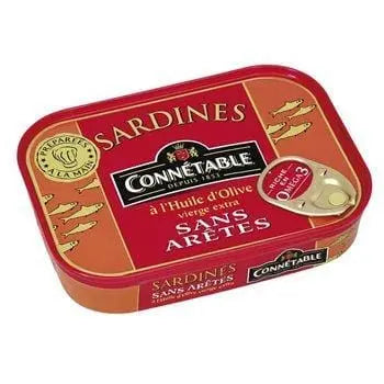 Connetable Sardines in Olive Oil Without Stops 115g