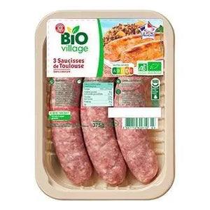 Bio Village Toulouse Sausages x3 - 375g