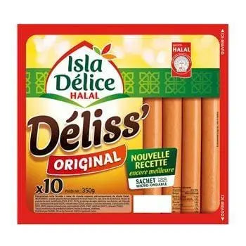 Isla Delice Deliss Turkey Halal Sausages (x10) 350g