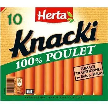 Herta Knacki Sausages Chicken (x10) 350g