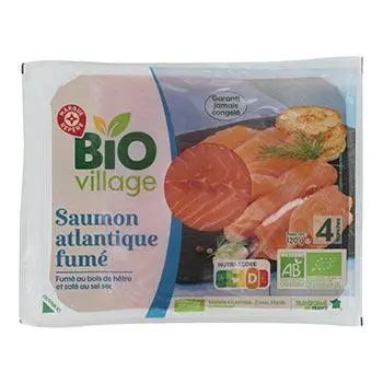 Bio Village Atlantic Smoked Salmon 4 slices - 120g