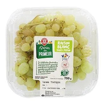 Raisin de table blanc sans pépins -  750g