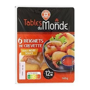 Beignets crevettes Tables du Monde x6 140g