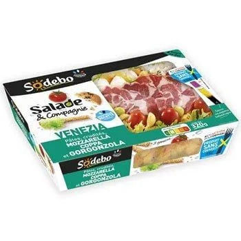 Salade &amp; Cie Sodebo Venezia Mozzarella Coppa Pâtes - 320g