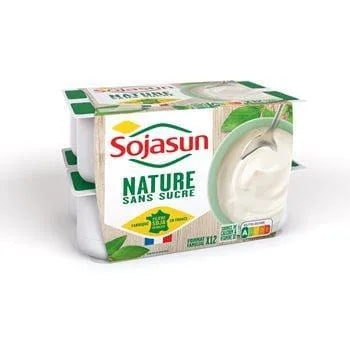 Dessert végétal au soja Sojasun Nature - 12x100g